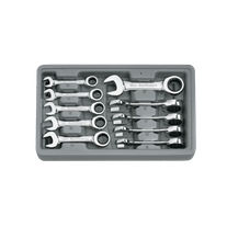 GEARWRENCH Stubby Ratcheting Combination Spanner Set Metric 10pc