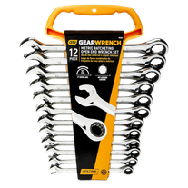 GEARWRENCH Ratcheting Open End Spanner Set Metric 12pc