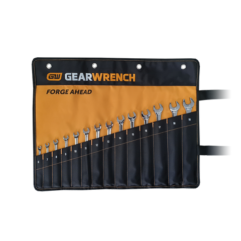 GEARWRENCH Long Pattern Metric Combination Spanner Set 6-19mm 14pc