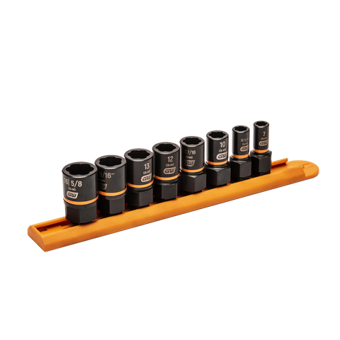 GEARWRENCH Bolt Biter Impact Socket Set Metric 1/4 & 3/8in Dr 8pc