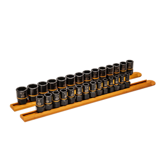 GEARWRENCH Bolt Biter Impact Socket Set Metric/SAE 1/4 & 3/8in Dr 28pc