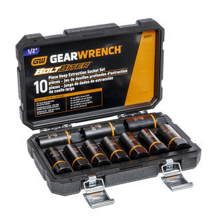 GEARWRENCH Bolt Biter Impact Deep Socket Set Metric 1/2in Dr 10pc