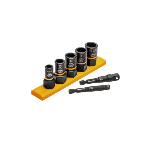 GEARWRENCH Bolt Biter Impact Extraction Socket Set Metric 1/4 & 3/8in Dr 7pc