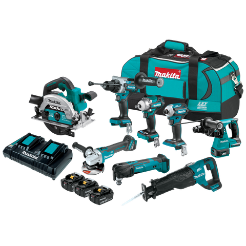 Makita LXT Cordless Jobsite Combo Kit 8pc 18V 5Ah