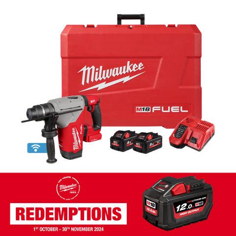 Milwaukee M18 FUEL ONE-KEY Cordless Rotary Hammer Drill SDS Plus 28mm 18V 8Ah