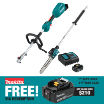 Makita LXT Multi-Function Power Head with Pole Saw Attachment 18V 5Ah