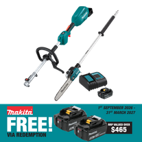 Makita LXT Multi-Function Power Head with Pole Saw Attachment 18V 5Ah