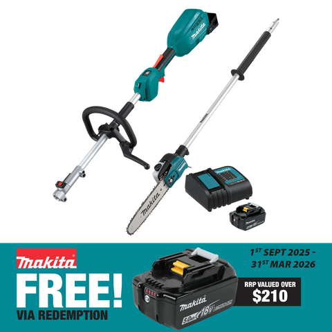 Makita LXT Multi-Function Power Head with Pole Saw Attachment 18V 5Ah