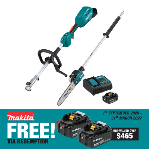Makita LXT Multi-Function Power Head with Pole Saw Attachment 18V 5Ah