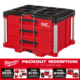 Milwaukee PACKOUT 3 Drawer Tool Box