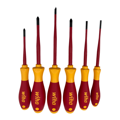 Wiha Screwdriver Set Electrical 1000V VDE 6pc Slot/Phil/Pozi/Sq