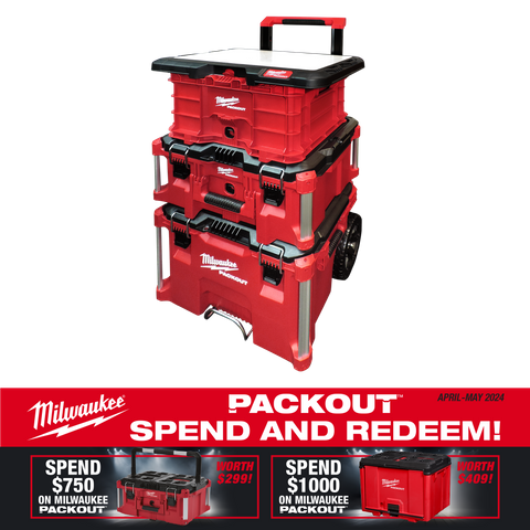 Milwaukee PACKOUT Rolling Tool Box Set 4pc