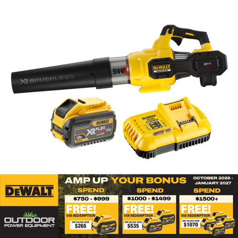 DEWALT FLEXVOLT Cordless Blower Brushless 54v 9Ah