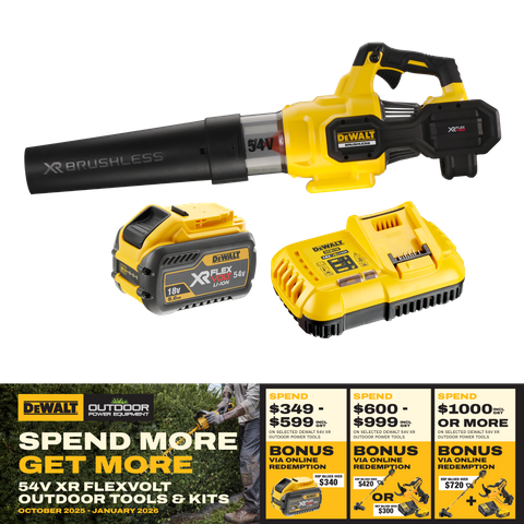 DeWalt FLEXVOLT Cordless Blower Brushless 54v 9Ah
