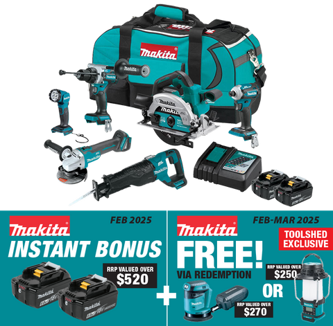 Makita LXT Cordless Jobsite Kit Brushless 6pc 18V 5Ah