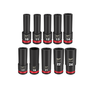 Milwaukee SHOCKWAVE Impact Socket Set 1/2in Dr Deep 10pc