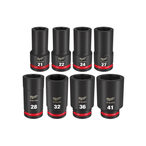 Milwaukee SHOCKWAVE Impact Socket Set 3/4in Dr Deep 8pc