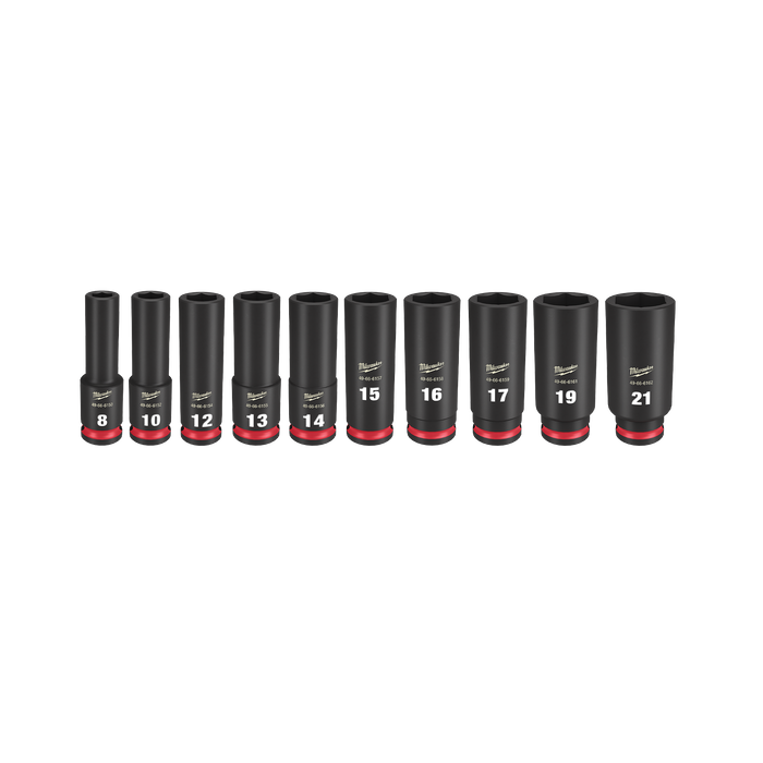 Milwaukee SHOCKWAVE Impact Socket Set 3/8in Dr Deep 10pc