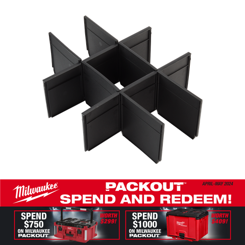 Milwaukee PACKOUT Dividers for 2 Drawer Tool Box