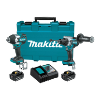 Makita LXT Cordless Hammer Drill and Mid Torque Impact Wrench 18V 6Ah