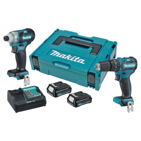 Makita CXT Cordless Driver Drill & Impact Driver Brushless 12v 2Ah