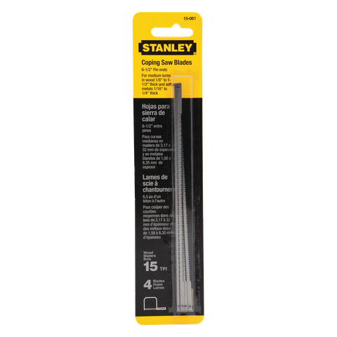 Stanley Coping Saw Blades 4pk