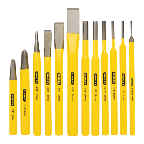 Stanley Punch & Cold Chisel set 12pc