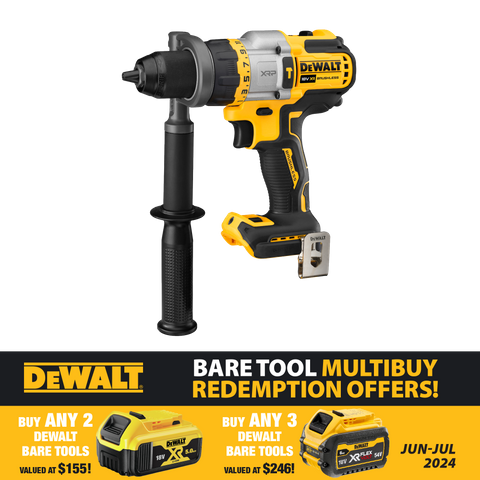 DeWalt FLEXVOLT Advantage Cordless Hammer Drill Brushless 3spd 18V - Bare Tool