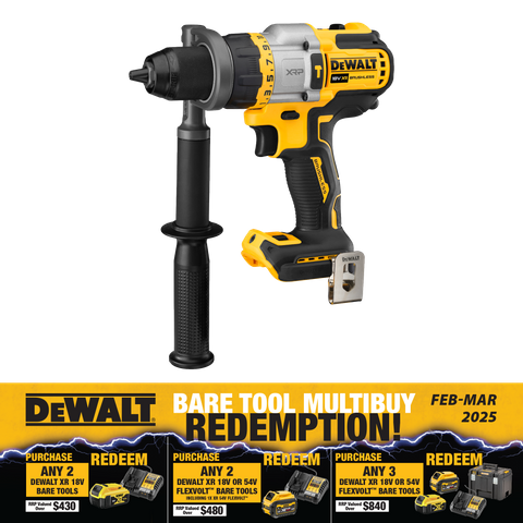 DeWalt FLEXVOLT Advantage Cordless Hammer Drill Brushless 3spd 18V - Bare Tool