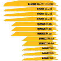 DeWalt Recip Blade Set Wood/Metal Rescue 12pc with Case