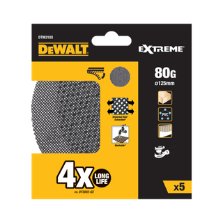 DeWalt Extreme Abrasive Mesh Disc 125mm P40 5Pk