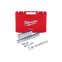 Milwaukee Socket Set 1/2in Dr SAE 22pc