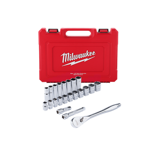 Milwaukee Socket Set 1/2in Dr SAE 22pc