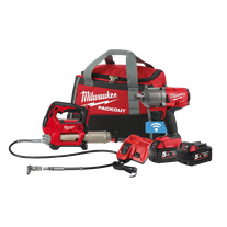 Milwaukee M18 FUEL Cordless Grease Gun & Impact Wrench 3/4in 18v 5Ah