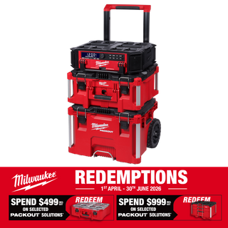 Milwaukee PACKOUT Rolling Tool Box Set 2pc with PACKOUT Radio