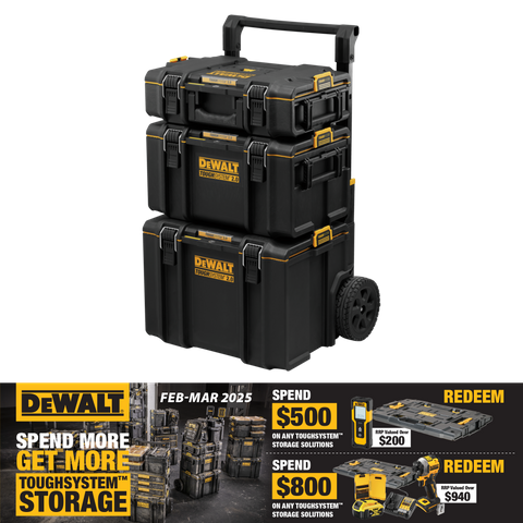 DeWalt TOUGHSYSTEM 2.0 Mobile Storage System 3pc