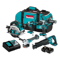 Makita LXT Cordless Jobsite Kit Brushless 5pc 18V 5Ah