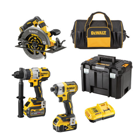 DeWalt Cordless Brushless 3pc Circular Saw Kit 18/54V 5Ah/9Ah