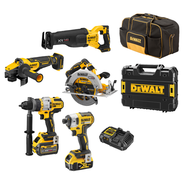 Buy DeWalt FLEXVOLT Advantage Cordless Brushless 5pc Kit 18V 5Ah/6Ah ...