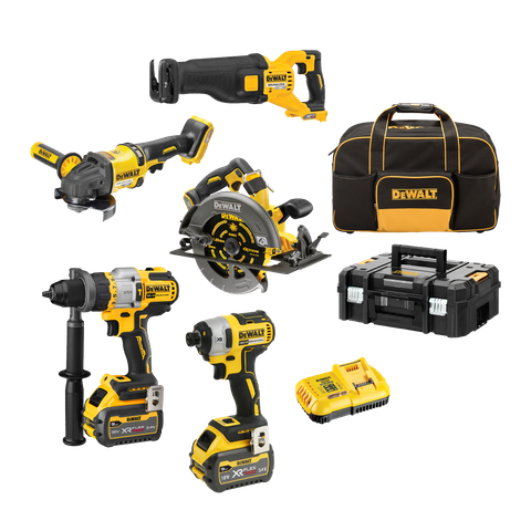 Buy DeWalt FLEXVOLT Cordless Brushless 5pc Kit 18 54V 9Ah online in New Zealand The ToolShed