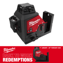 Milwaukee M12 Cross Line Laser 3x 360deg 3 Plane Green Beam 12v - Bare Tool