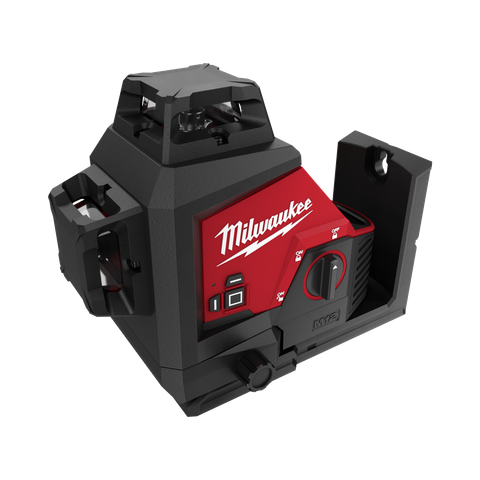 Milwaukee M12 Cross Line Laser 3x 360deg 3 Plane Green Beam 12v - Bare Tool