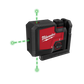 Milwaukee REDLITHIUM 3 Point Laser Kit Green Dot 3Ah