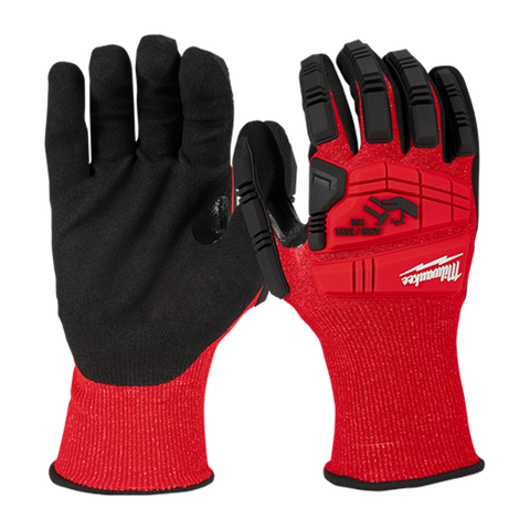 Milwaukee Impact Cut Level 3 Nitrile Dipped Gloves Med