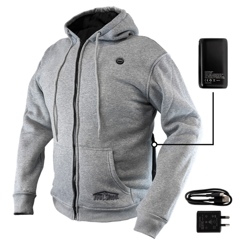 ToolShed Heated Hoodie Grey with Battery and Charger - Small