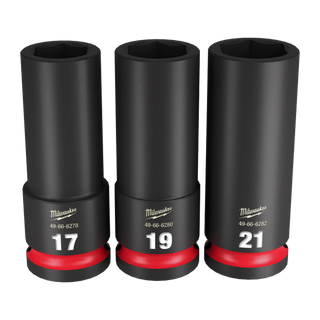 Milwaukee SHOCKWAVE Deep Impact Socket Set 1/2in Dr 3pc