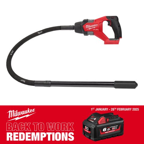 Milwaukee M18 FUEL Cordless Concrete Vibrator 1.2m 18V - Bare Tool