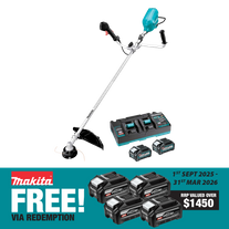 Makita XGT Cordless Bike Handle Brushcutter 80v (2x40v) 2x4Ah