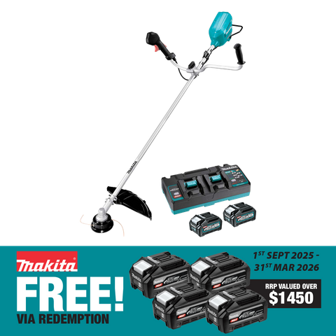 Makita XGT Cordless Bike Handle Brushcutter 80v (2x40v) 2x4Ah