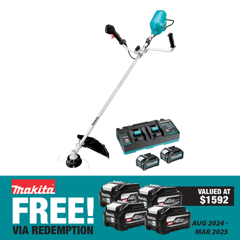 Makita XGT Cordless Bike Handle Brushcutter 80v (2x40v) 2x4Ah